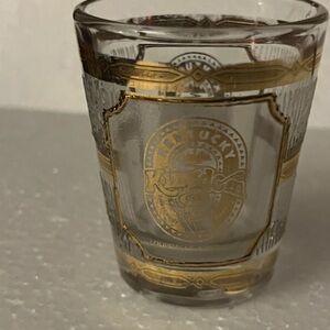 Gold and Clear Kentucky Shot Glass